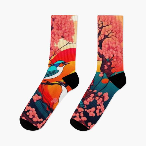 Item preview, Birds, Cherry Trees and Sunset designed and sold by George Hutton Hunter.