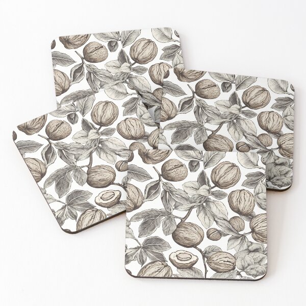 Item preview, Leaves and walnuts pattern in classic lithographic style designed and sold by twisted-dot.