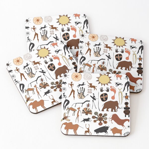 Item preview, Cave paintings - figures, animals and symbols designed and sold by siloto.