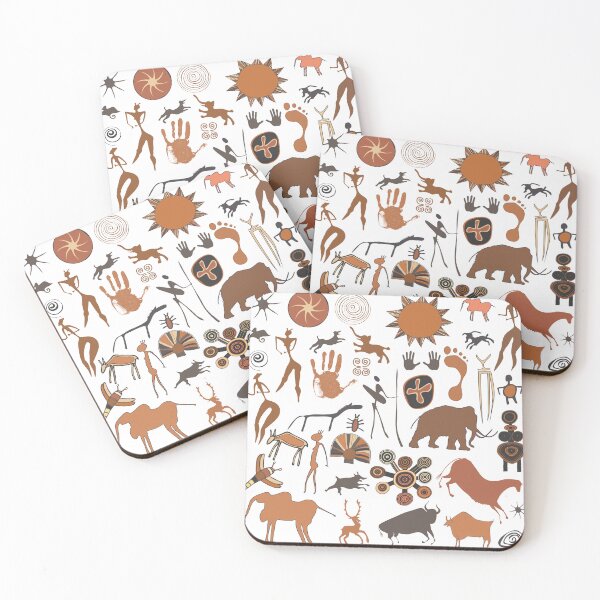 Item preview, Cave paintings - figures, animals, symbols designed and sold by siloto.