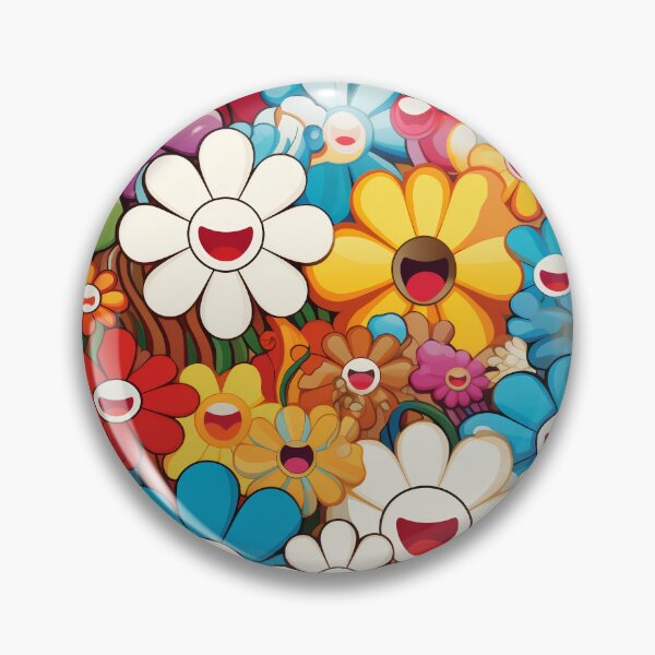 Item preview, Happy Smiling Colorful Flower Wave Pattern designed and sold by ToonBrunnette.