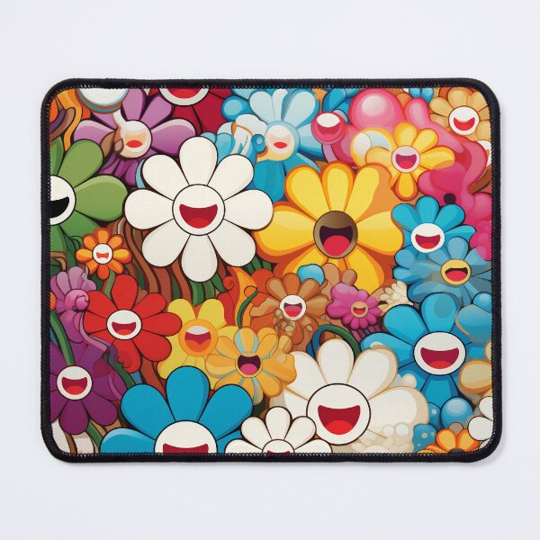 Item preview, Happy Smiling Colorful Flower Wave Pattern designed and sold by ToonBrunnette.