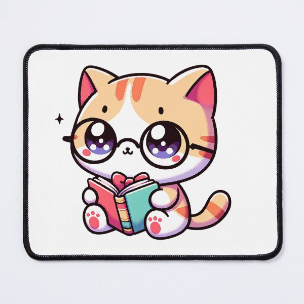 Item preview, Whisker Tales: Kawaii Cat's Cozy Reading Time designed and sold by PuffPuffPrint.