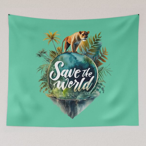 Item preview, Protect Endangered Wildlife - Save Our Planet Art designed and sold by Emaga Digital Studio.