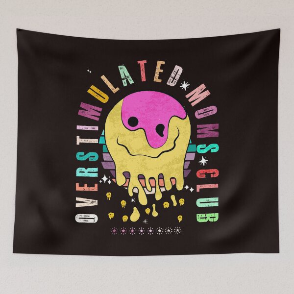 Item preview, Overstimulated Moms Club Funny Saying Women Groovy Mothers  designed and sold by AJ DESIGN.