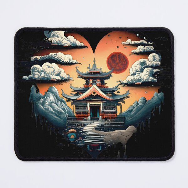 Item preview, Zen of Wudang: Intricate Japanese Ink Art with Heart Shape designed and sold by ratchawoot.
