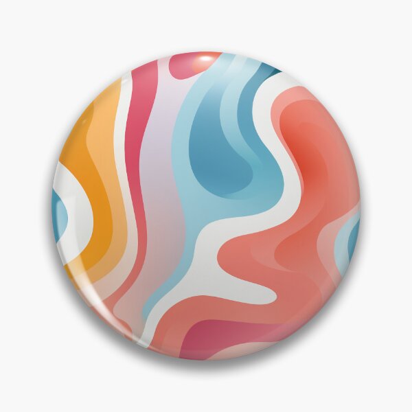 Item preview, Calm Blue Pink Orange Wave Pattern designed and sold by ToonBrunnette.
