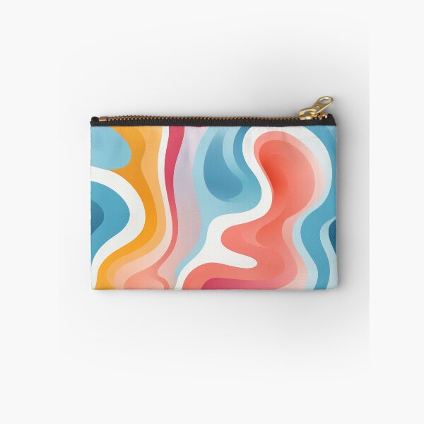 Item preview, Calm Blue Pink Orange Wave Pattern designed and sold by ToonBrunnette.