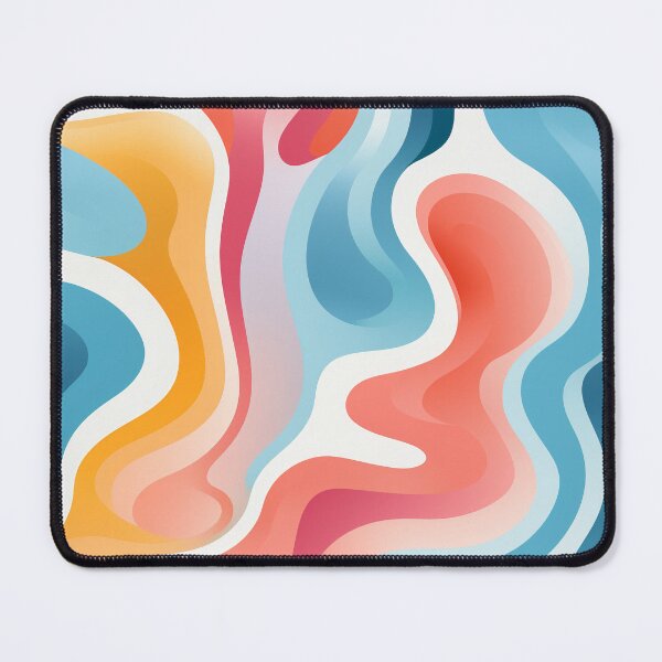 Item preview, Calm Blue Pink Orange Wave Pattern designed and sold by ToonBrunnette.