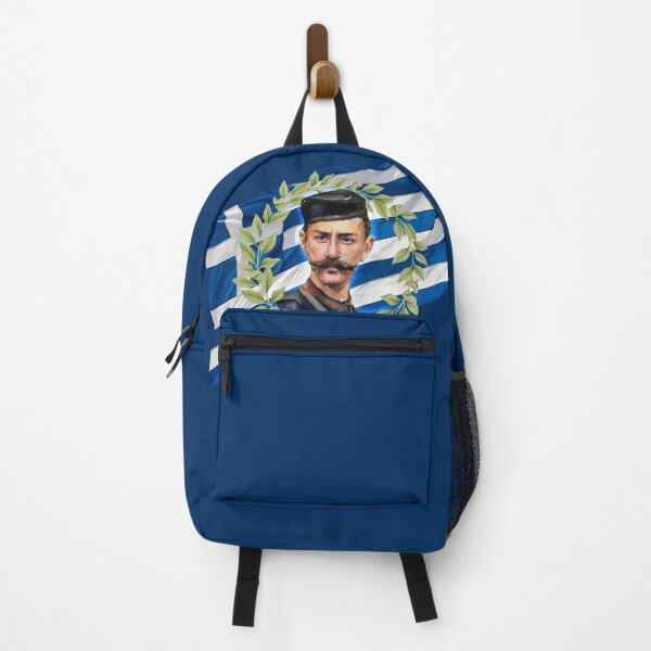 Item preview, Pavlos Melas in laurels wreath and greek flag designed and sold by Lefteris Betsis.