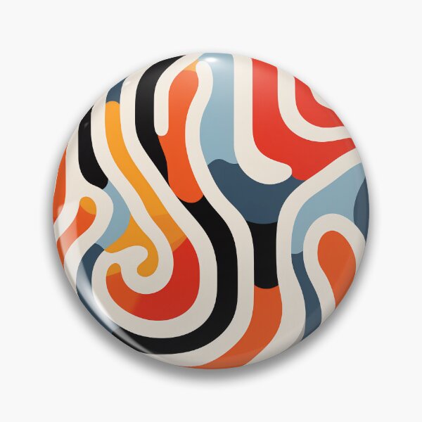 Item preview, Calming Red Black Orange Wave Pattern designed and sold by ToonBrunnette.