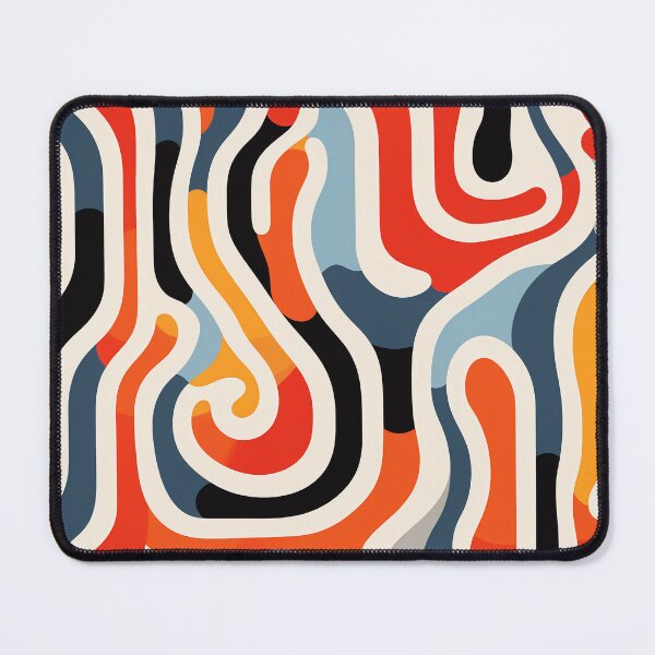Item preview, Calming Red Black Orange Wave Pattern designed and sold by ToonBrunnette.