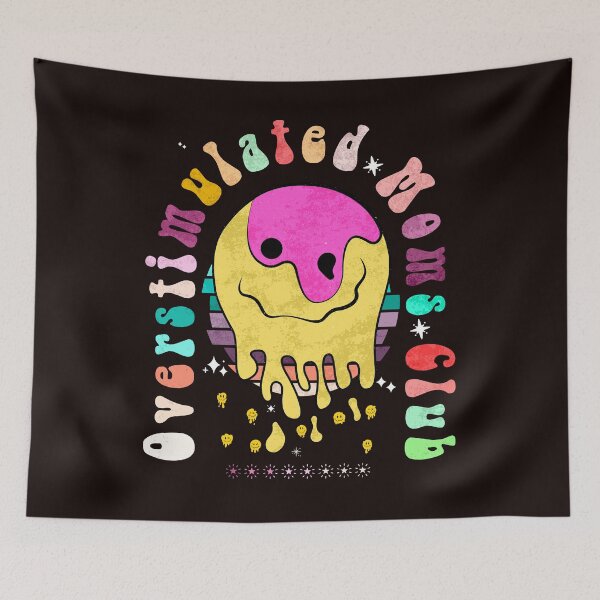 Item preview, Overstimulated Moms Club Funny Saying Women Groovy Mothers  designed and sold by AJ DESIGN.