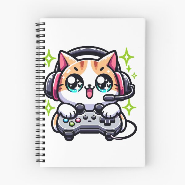 Item preview, Joystick Journeys: Kawaii Cat's Enchanting Gaming Adventures designed and sold by PuffPuffPrint.