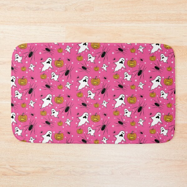 Item preview, Ghosts, Spiders, Pumpkins + Stars - Pink Background designed and sold by Helen McCartney Designs.