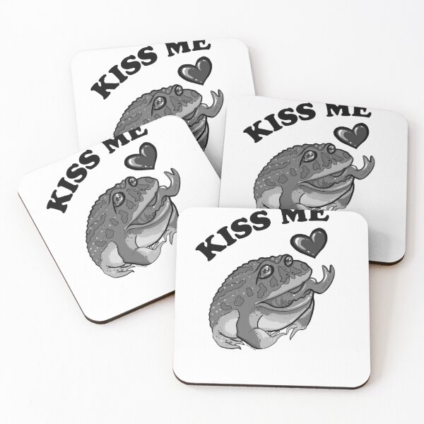 Item preview, Kiss Me! Frog (B/W) designed and sold by UnsociableArts.