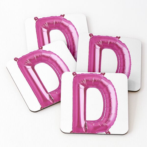 Item preview, LETTER D, AS A PINK BALLOON STICKER designed and sold by stickysterscom.