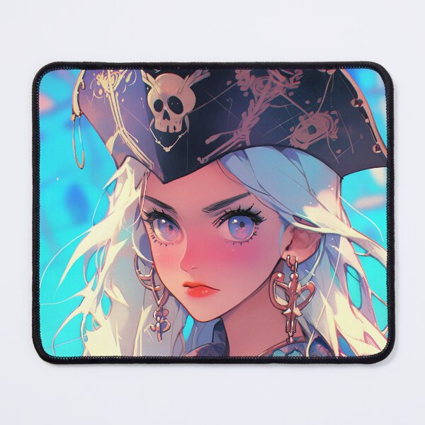 Item preview, Cute Serious Pirate Captain Anime Girl designed and sold by bubblegoth.