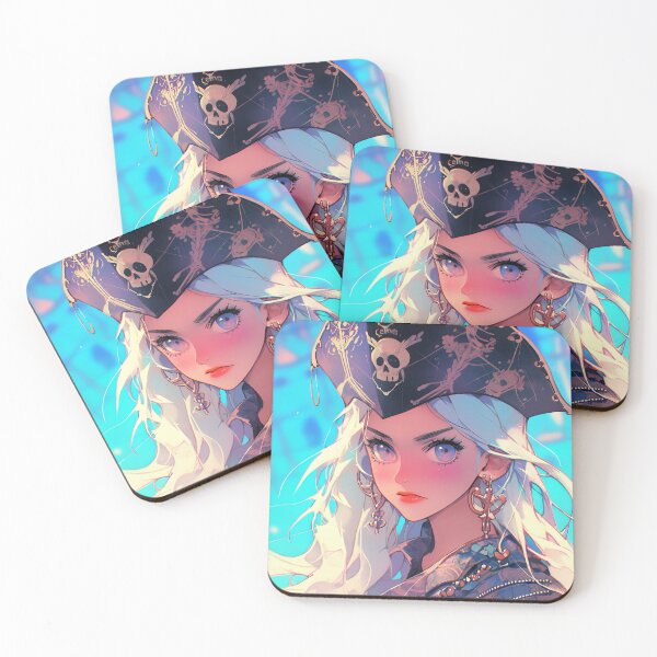 Item preview, Cute Serious Pirate Captain Anime Girl designed and sold by bubblegoth.