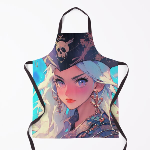 Item preview, Cute Serious Pirate Captain Anime Girl designed and sold by bubblegoth.