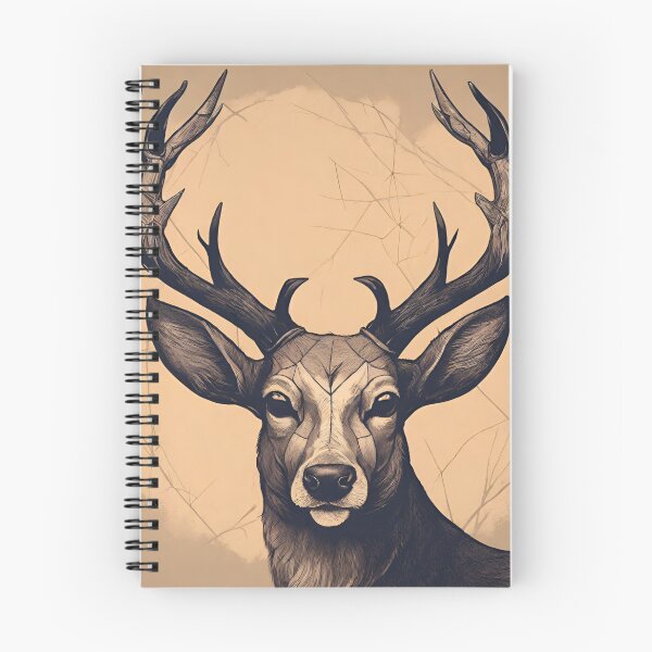 Item preview, retro deer with huge antlers designed and sold by in-leggings.