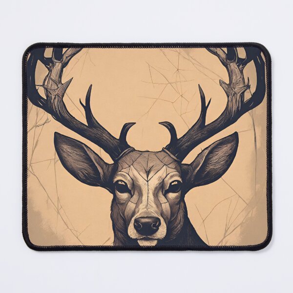 Item preview, retro deer with huge antlers designed and sold by in-leggings.