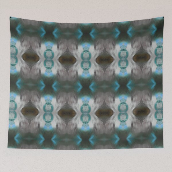 Item preview, Glass Glorious Flowing Blown Glass Grey Teal designed and sold by SpiritGifts.