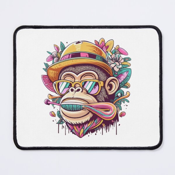 Item preview, A Cool Monkey Wearing Hat and Sunglasses in Happy Summer Vibe designed and sold by GEHK.
