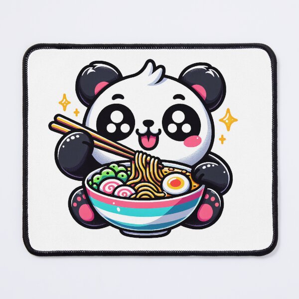 Item preview, Noodle Nom: Adorable Panda's Savory Ramen Feast designed and sold by PuffPuffPrint.