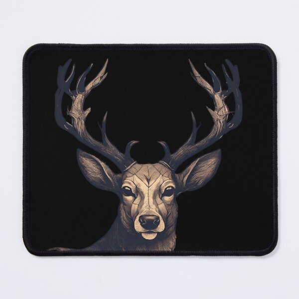 Item preview, cute deer with huge antlers, retro style designed and sold by in-leggings.