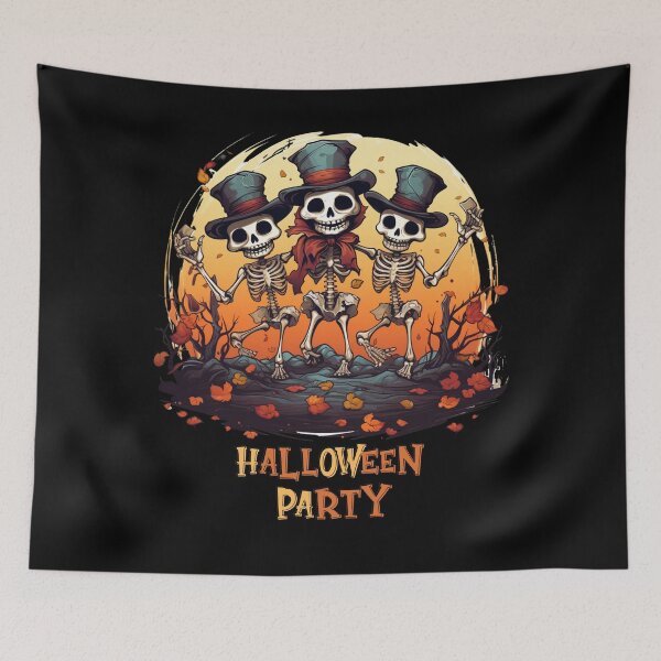 Item preview, Dancing Cute Skeletons (Halloween Vibes) designed and sold by PixSellerShop.