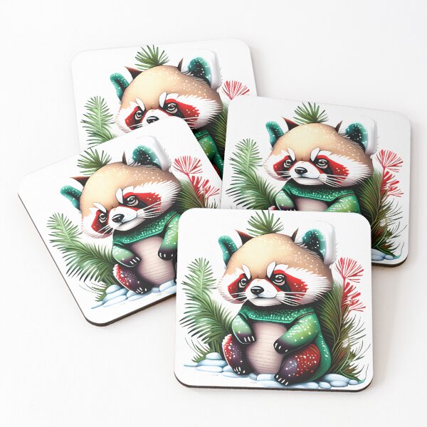 Item preview, Cute winter red panda designed and sold by EdeniaArtStudio.