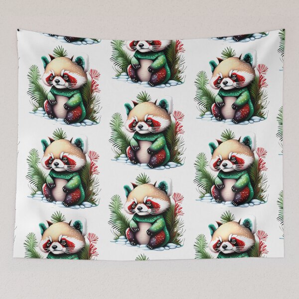 Item preview, Cute winter red panda designed and sold by EdeniaArtStudio.