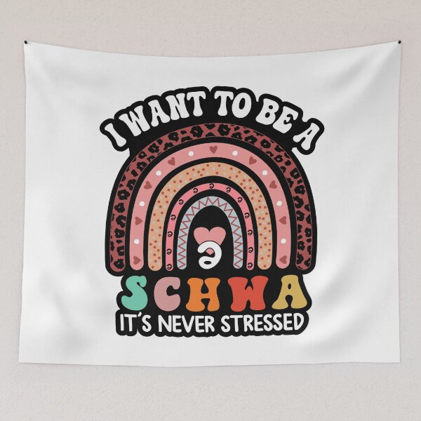 Item preview, I Want to be a Schwa It's Never Stressed linguistics designed and sold by zeen-art.