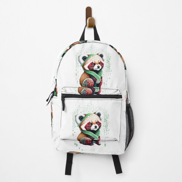 Item preview, Cute winter red panda illustration with scarf designed and sold by EdeniaArtStudio.