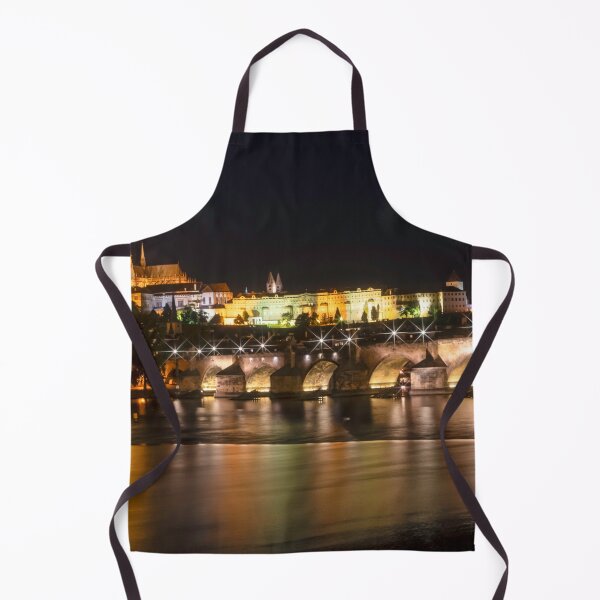 Item preview, Prague and The Charles bridge and Castle at night designed and sold by Itsgrimupnorth.