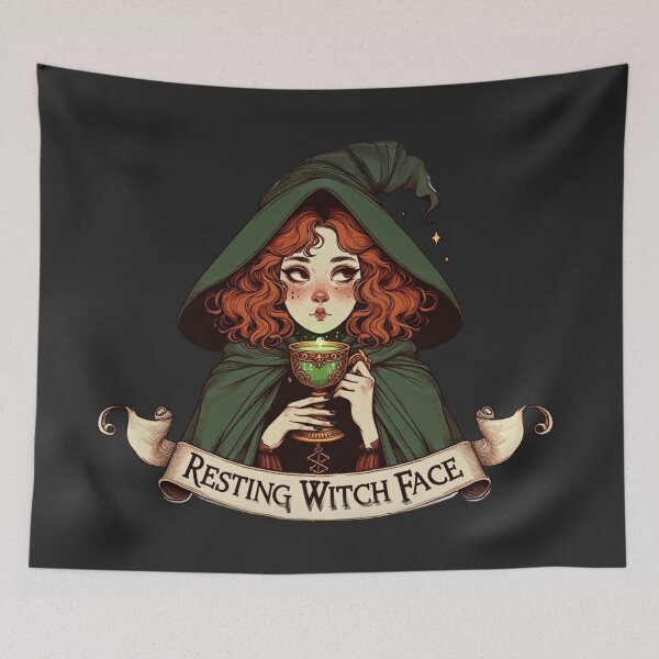 Item preview, Resting Witch Face - Halloween Vibes designed and sold by ZenEverAI.