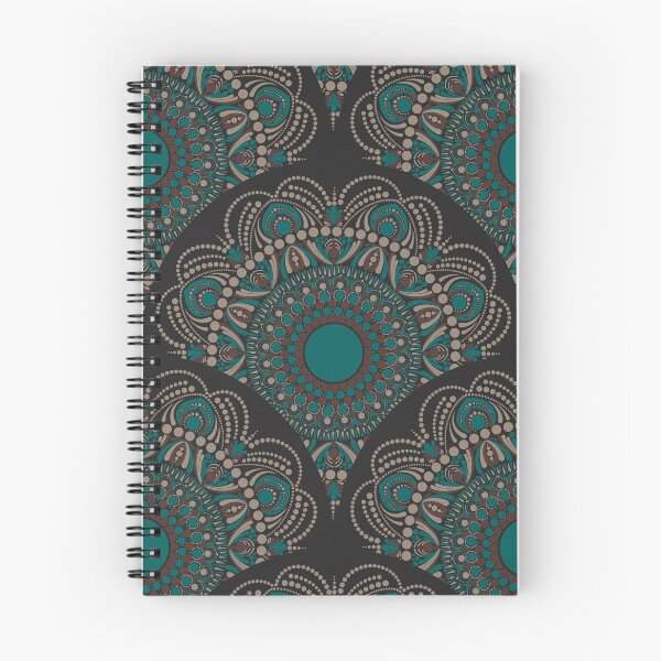 Item preview, Night Swim and Molasses Cincereous Dot Mandala Scale Pattern designed and sold by Triplicate Limited.