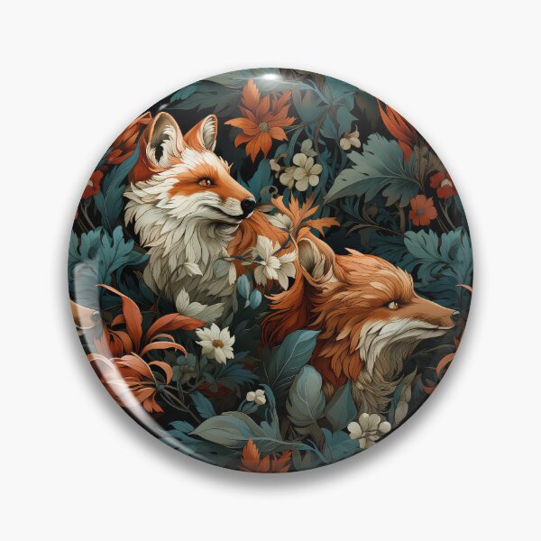 Item preview, Autumn Fox Seamless Pattern illustration inspired by William Morris  designed and sold by The Willow Of  Rain City.