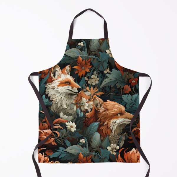 Item preview, Autumn Fox Seamless Pattern illustration inspired by William Morris designed and sold by The Willow Of Rain City.