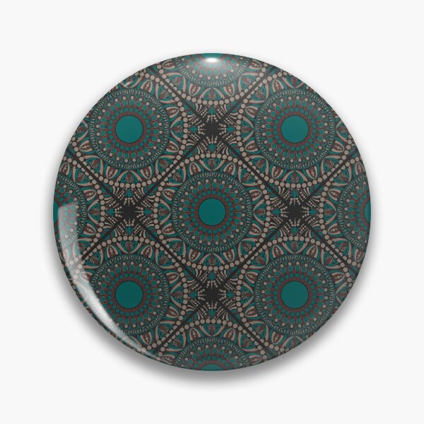 Item preview, Night Swim and Molasses Cincereous Dot Mandala Tile Pattern designed and sold by Triplicate Limited.
