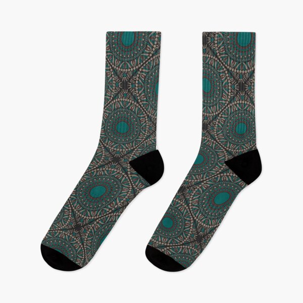 Item preview, Night Swim and Molasses Cincereous Dot Mandala Tile Pattern designed and sold by Triplicate Limited.