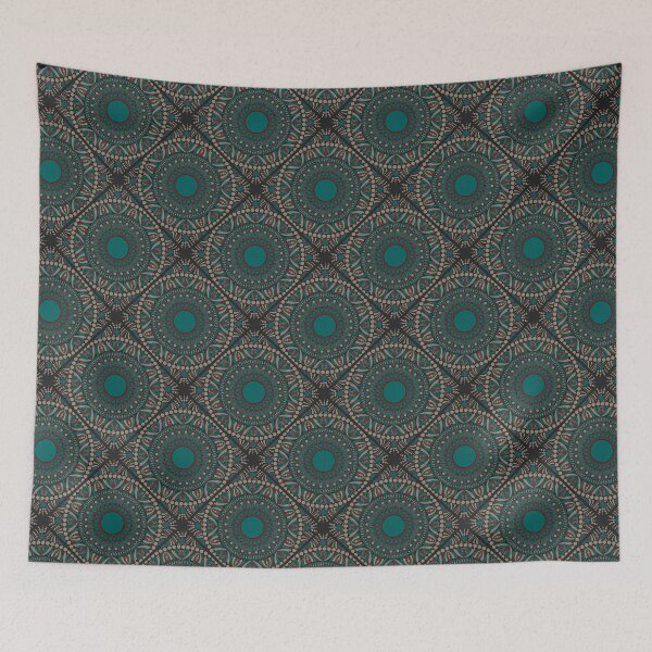Item preview, Night Swim and Molasses Cincereous Dot Mandala Tile Pattern designed and sold by Triplicate Limited.