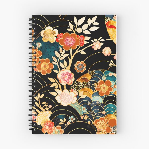 Item preview, Floral gold wagara pattern designed and sold by LittleNippon.