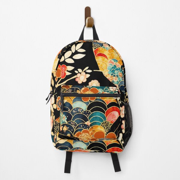 Item preview, Floral gold wagara pattern designed and sold by LittleNippon.
