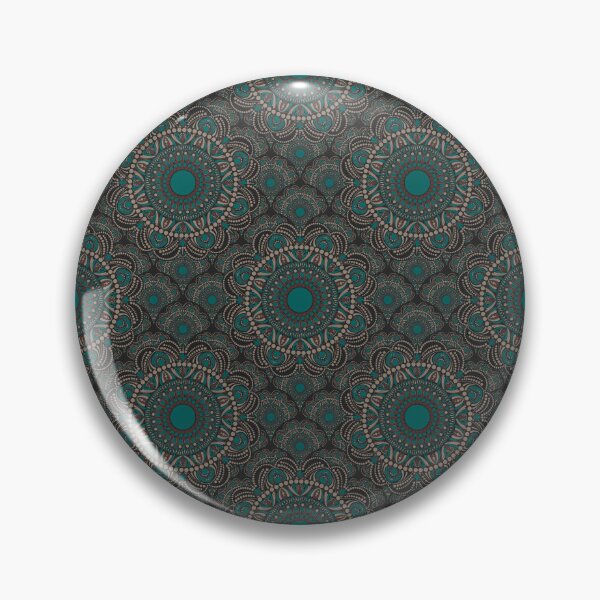Item preview, Night Swim and Molasses Cincereous Dot Mandala Scale Tile Pattern designed and sold by Triplicate Limited.