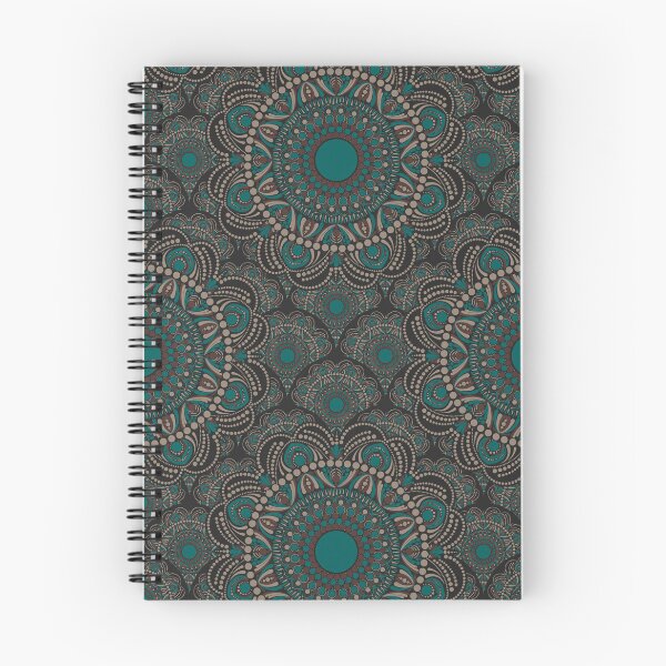 Item preview, Night Swim and Molasses Cincereous Dot Mandala Scale Tile Pattern designed and sold by Triplicate Limited.