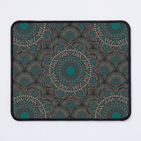 Item preview, Night Swim and Molasses Cincereous Dot Mandala Scale Tile Pattern designed and sold by Triplicate Limited.