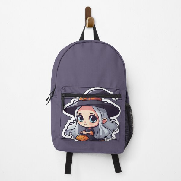 Item preview, Cute little witch with a pumpkin and a purple dress designed and sold by MiniCharm.