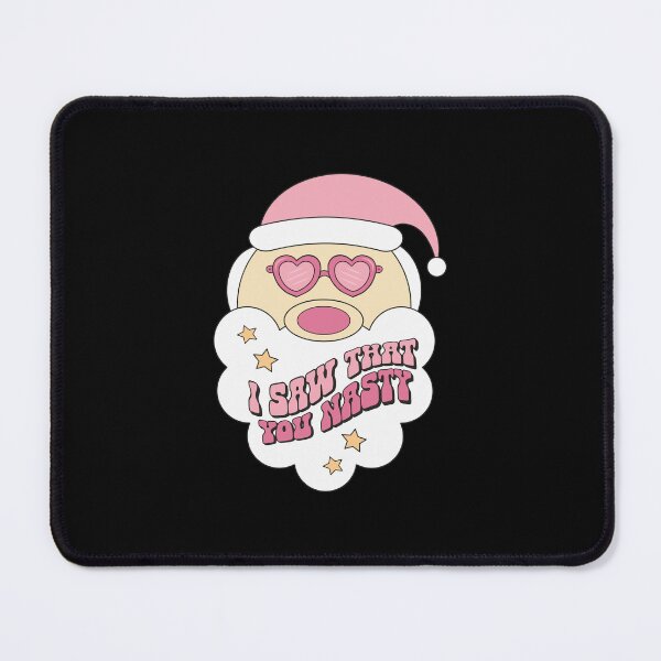 Item preview, I Saw That You Nast Distressed Pink Retro Christmas - Festive Vibes for Your Retro Holiday Style designed and sold by craavegoods.